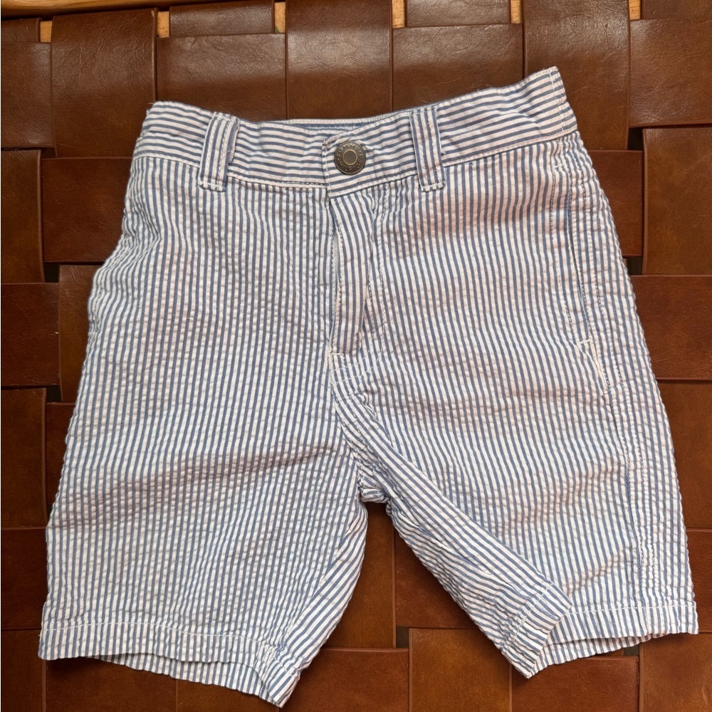 Tommy Hilfiger Blue and White Striped Seersucker Toddler Shorts size 18 mos